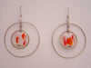 Orange Spots - Two Hoop Earrings