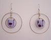 Purple Spots - Two Hoop Earrings