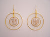 White Crackle - Two Hoop Earrings