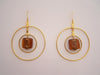 Bronze Crackle - Two Hoop Earrings