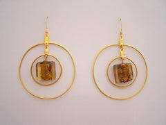 Amber Multi Color - Two Hoop Earrings