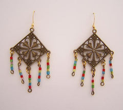 Small Multi Bead Chandler Earrings