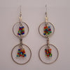 Multi Bead - Double Hoop Earrings