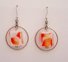 Orange Spots - Single Hoop Earrings